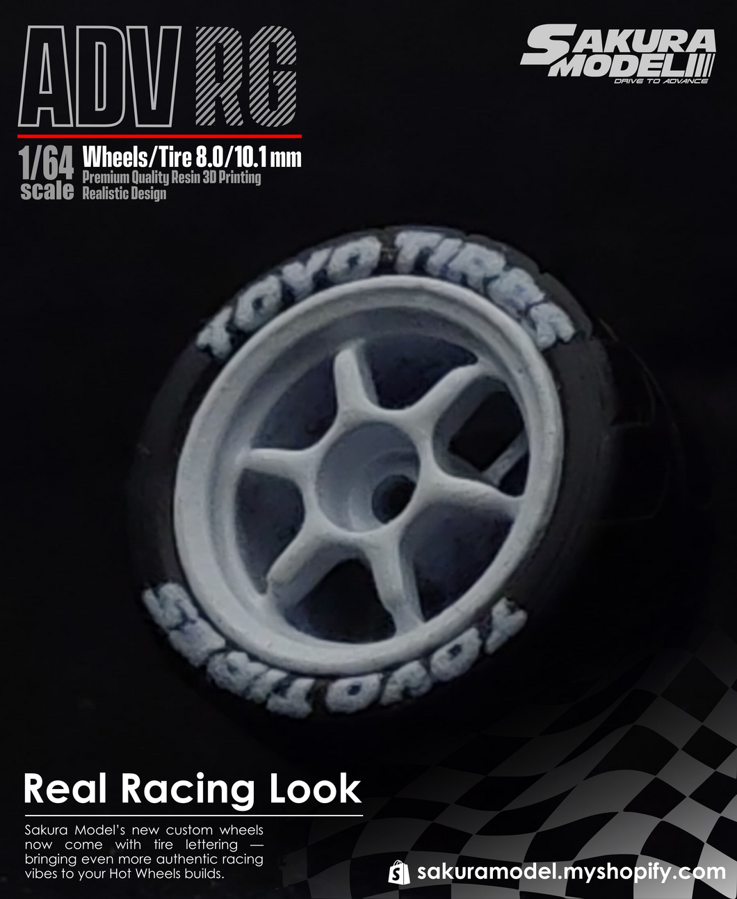 Custom wheel 64 scale model FR ADV RG