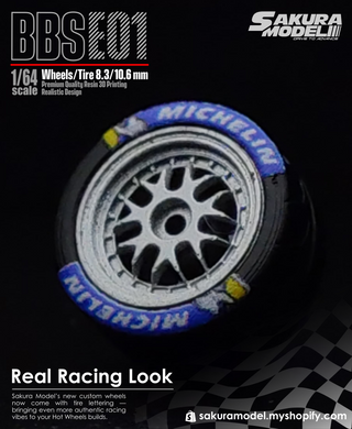 Custom wheel 64 scale model FR BBS E01