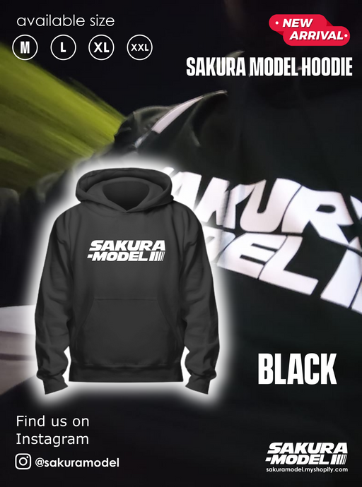 Sakura Model Hoodie - Black