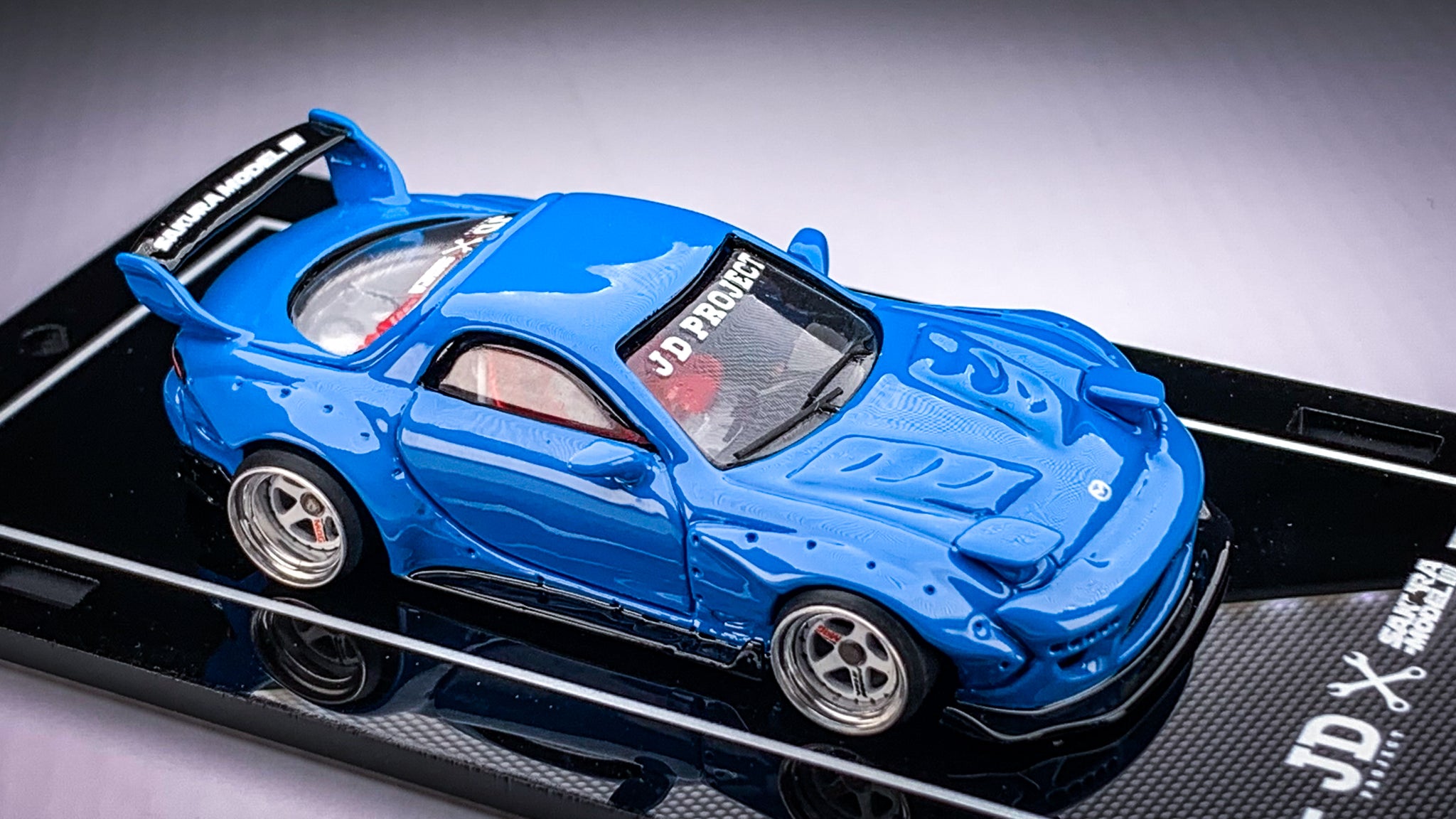 Fd Rx7 Miami Blue Limited Custom by JDP X Sakura Model - Mazda RX7 (FD) - Blue – Sakuramodel
