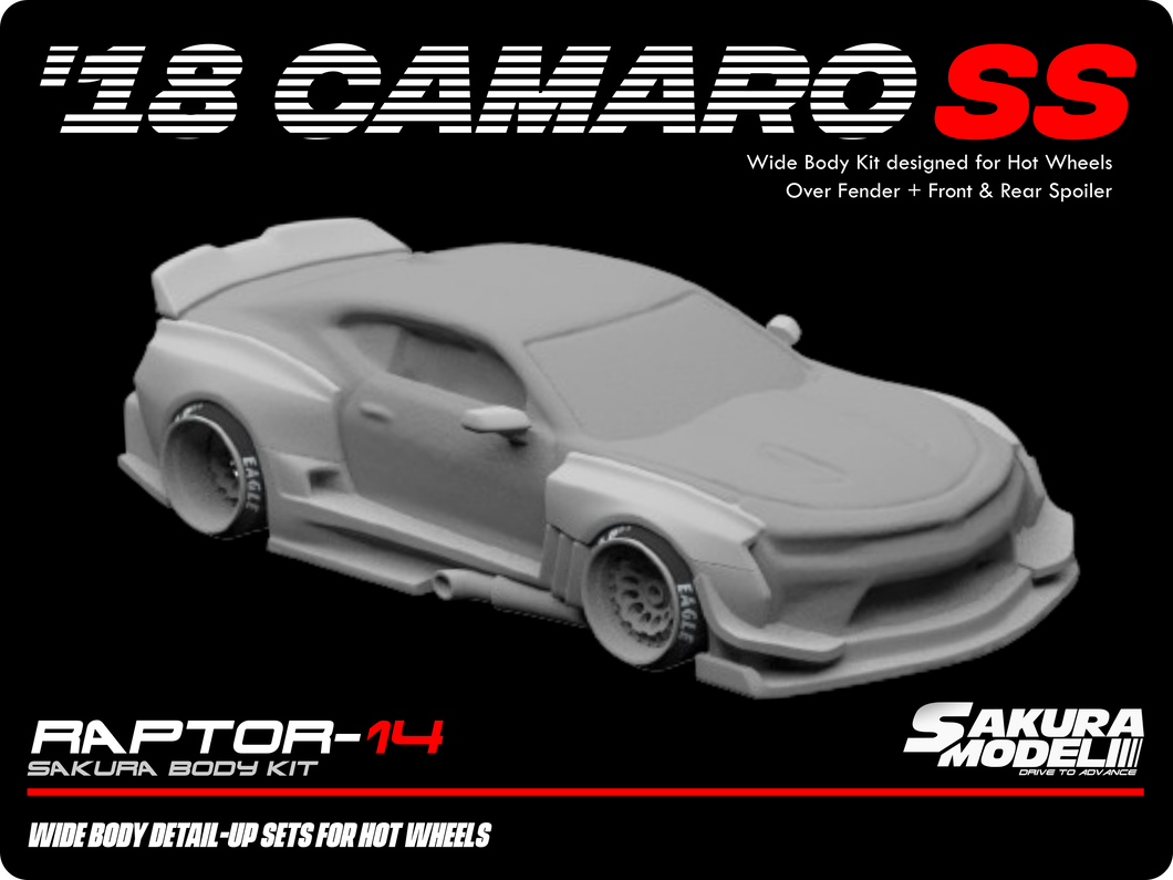 Add on Body kit for Hot Wheels 2018 Camaro SS