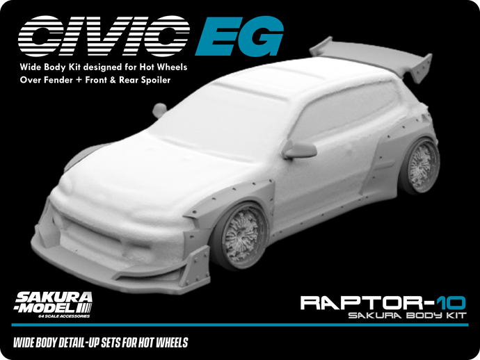 Add on body kit for Hot Wheels Civic EG6