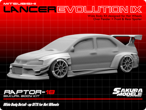 Add on Body kit for Hot Wheels Lancer Evolution IX