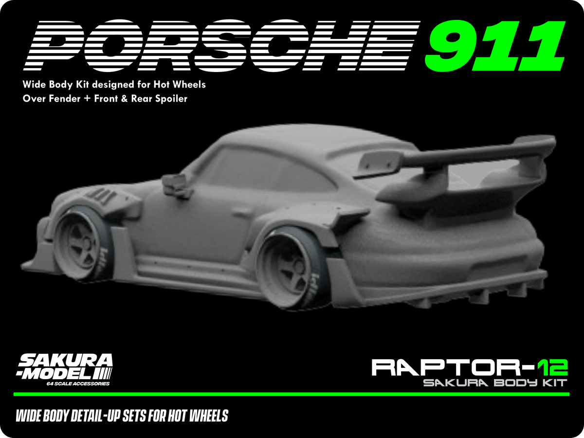 Add on Body kit for Hot Wheels 1996 Porsche 911 Carrera – Sakuramodel