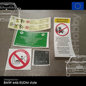 Restoration decal BMW e46, EUDM Style