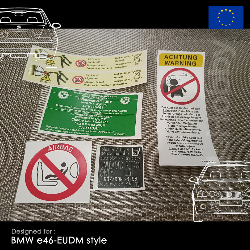 Restoration decal BMW e46, EUDM Style