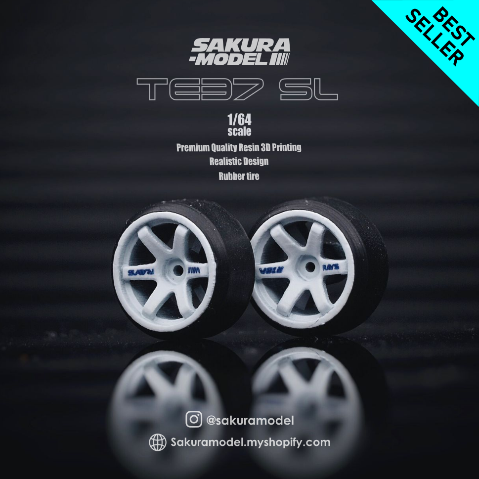 Custom wheels 64 scale model TE37 SL