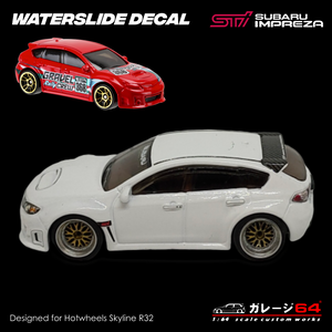 Decal Set Hot Wheels Subaru WRX STI Hatchback