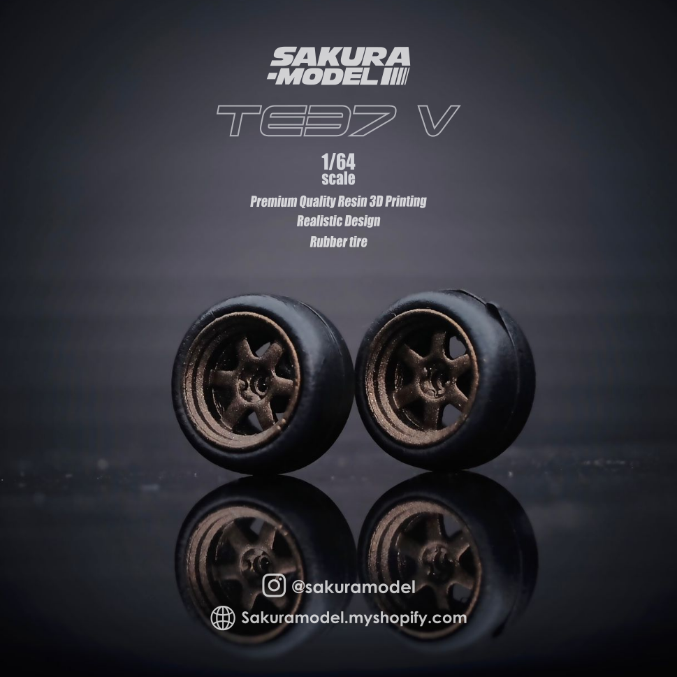 Custom wheels 64 scale model TE37 V