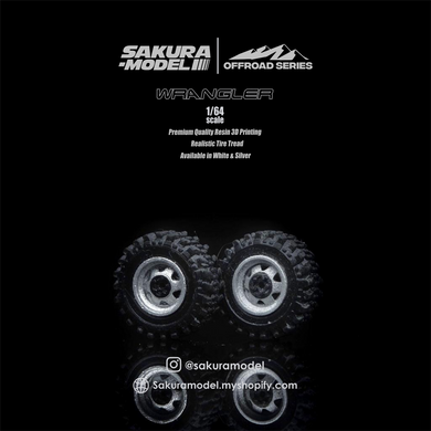 Custom wheel 64 scale model Jeep Wrangler OEM Rims