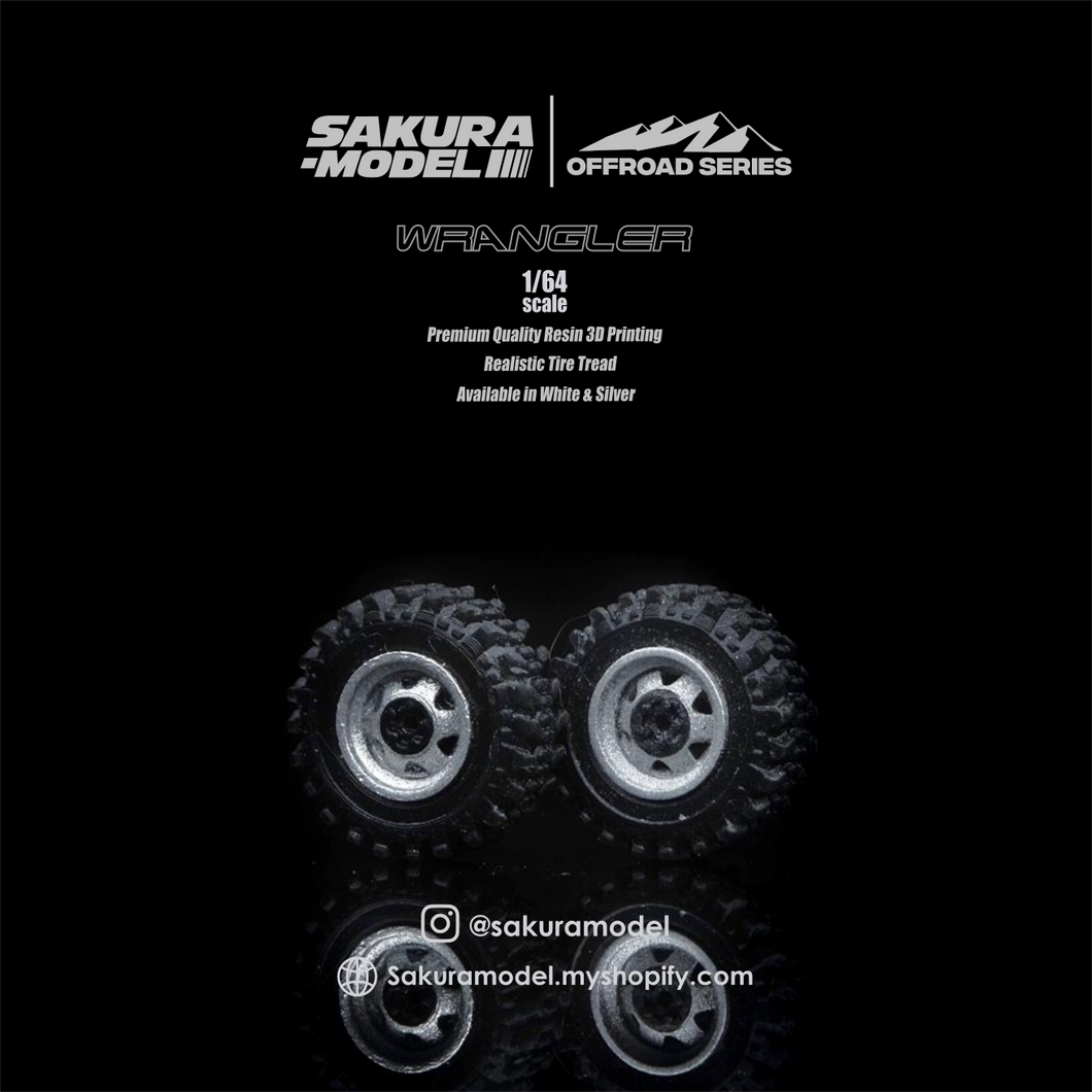 Custom wheel 64 scale model Jeep Wrangler OEM Rims