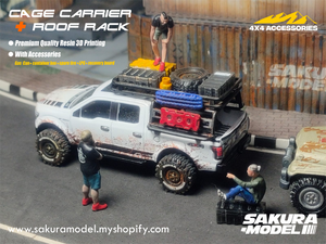 Roof Rack + Cage Carrier with Accessories - Accessories Sakura Model