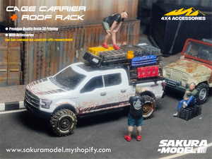 Roof Rack + Cage Carrier with Accessories - Accessories Sakura Model