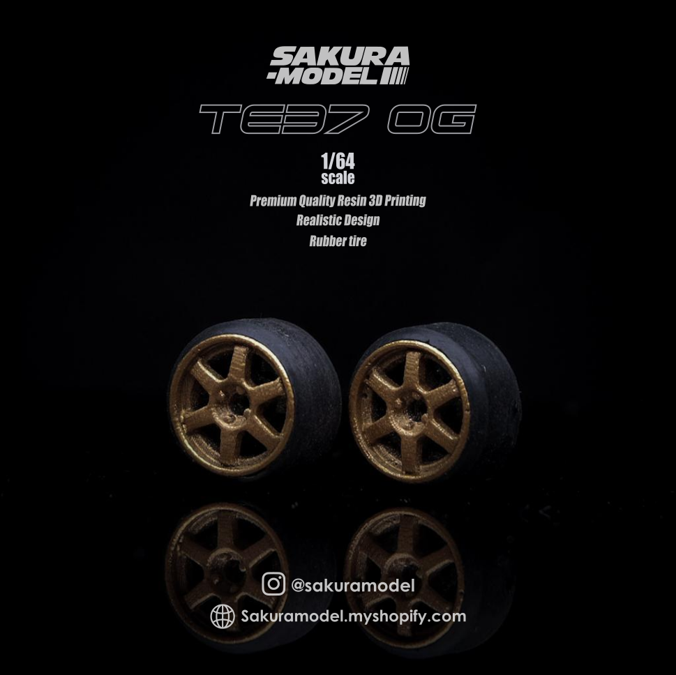 Custom wheels 64 scale model TE37 OG – Sakuramodel