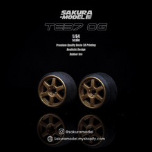 Load image into Gallery viewer, Custom wheels 64 scale model TE37 OG