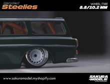 Load image into Gallery viewer, Custom wheel 64 scale model Banded Steelies