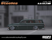 Load image into Gallery viewer, Custom wheel 64 scale model Banded Steelies