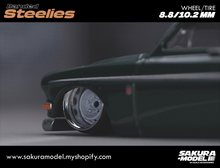 Load image into Gallery viewer, Custom wheel 64 scale model Banded Steelies