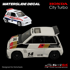 Decal Set Hot wheels Honda City Turbo