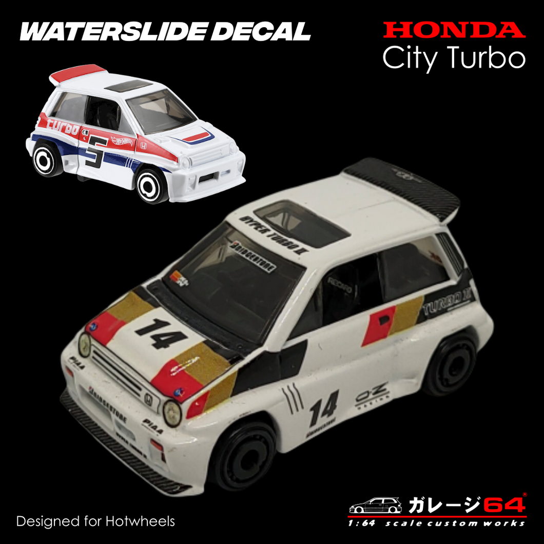 Decal Set Hot wheels Honda City Turbo