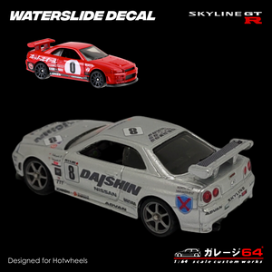 Decal Set Hot Wheels Skyline R34 Daishin Super Taikyu