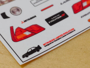 Decal Matchbox Lancer Evolution IV