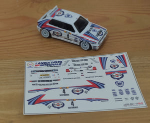 Decal Set Hot Wheels Lancia Delta HF Integrale Martini WRC