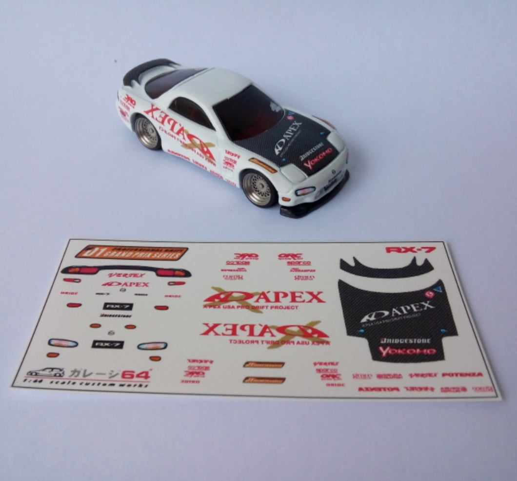 Decal Hot Wheels RX7 D1 Grandprix