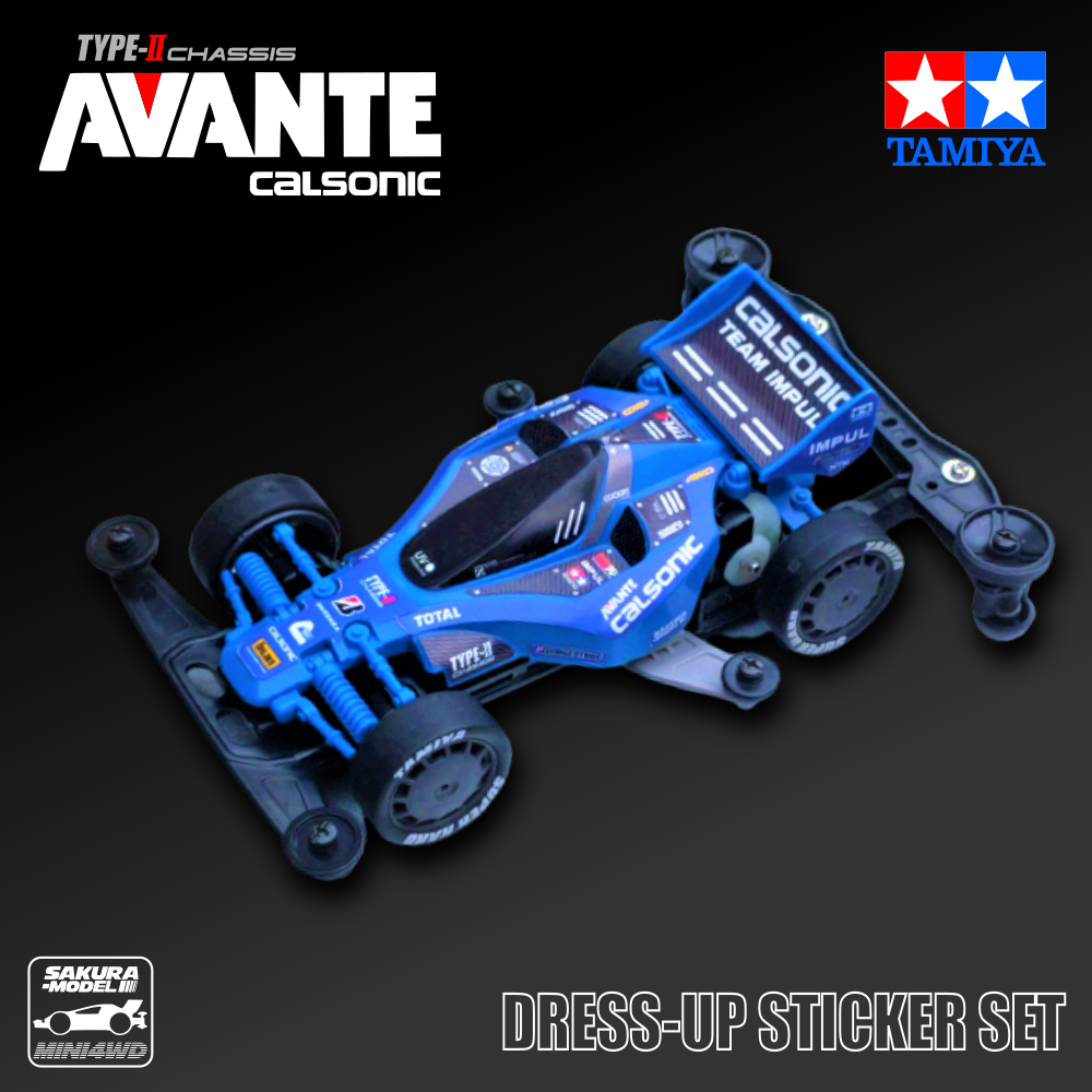 Detail-up Sticker for Mini 4WD Avante Calsonic