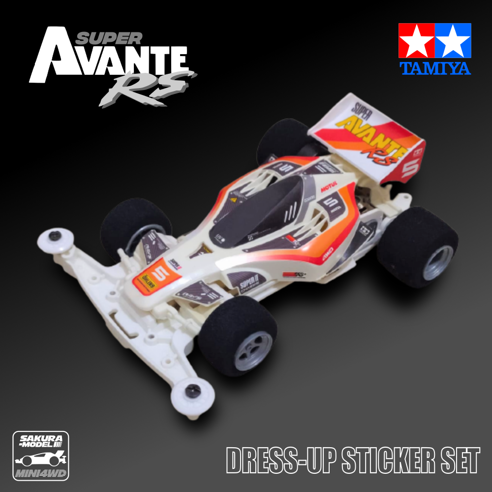 Detail-up Sticker for Mini 4WD Super Avante RS – Sakuramodel Detail-up Sticker for Mini 4WD Super Avante RS – Sakuramodel