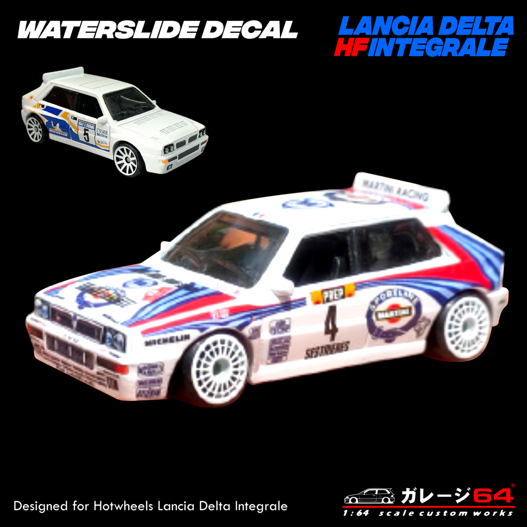 Decal Set Hot Wheels Lancia Delta HF Integrale Martini WRC