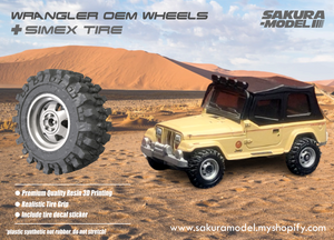 Custom wheel 64 scale model Jeep Wrangler OEM Rims