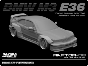 Add on body kit for Hot Wheels BMW M3 E36