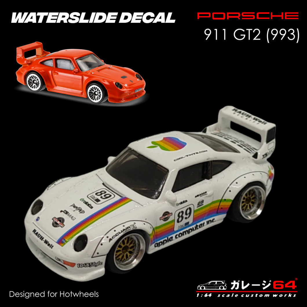 Decal set Hot Wheels Porsche 993 GT2 - RWB Apple