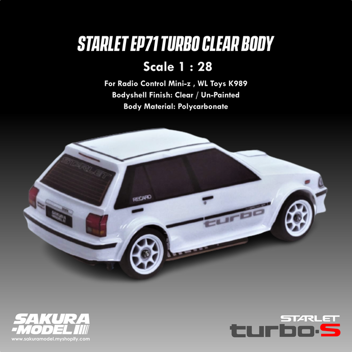 Starlet EP71 Turbo (4 doors) - Clear Body