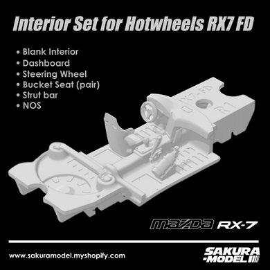 Interior Set for Hotwheels RX7 FD