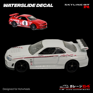 Decal Set Hot Wheels Skyline R34 Nismo Z-tune