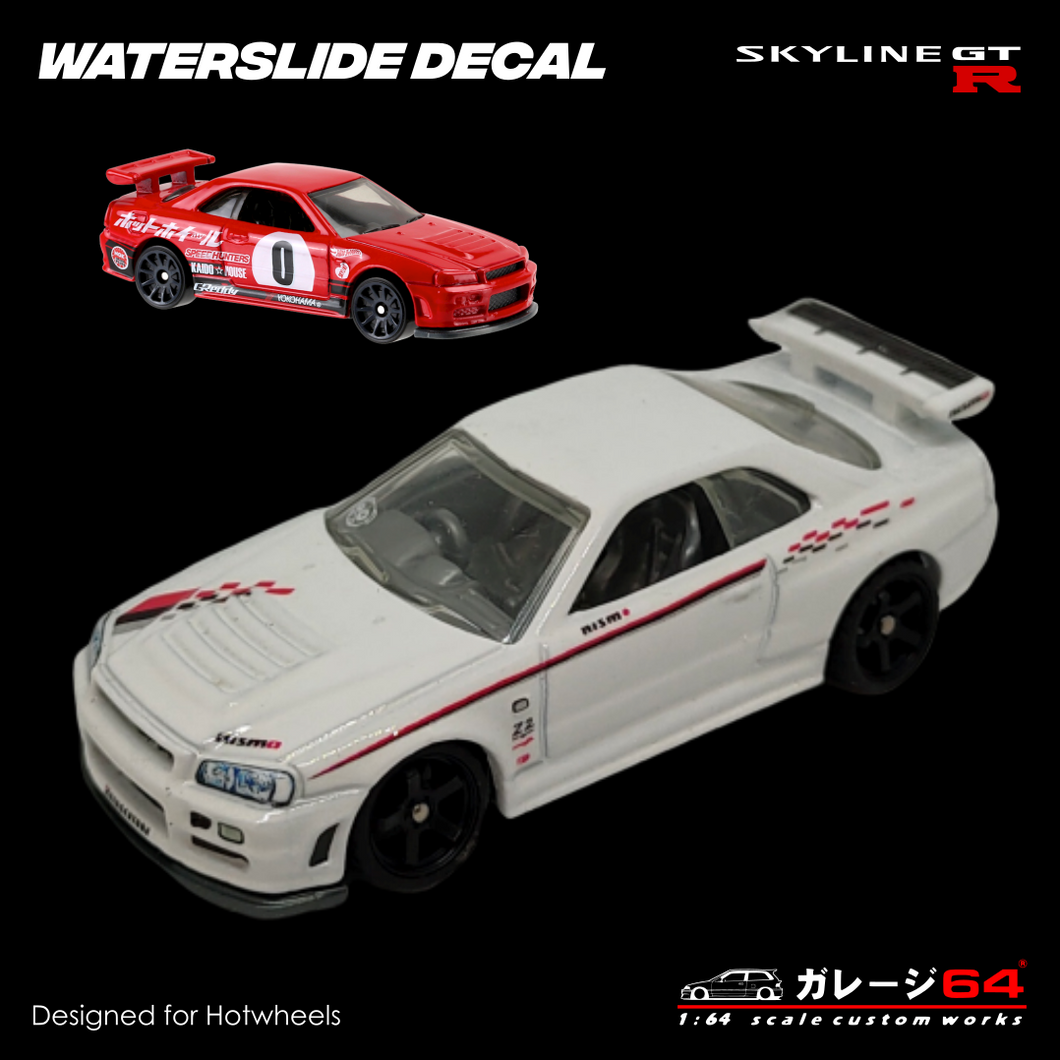 Decal Set Hot Wheels Skyline R34 Nismo Z-tune