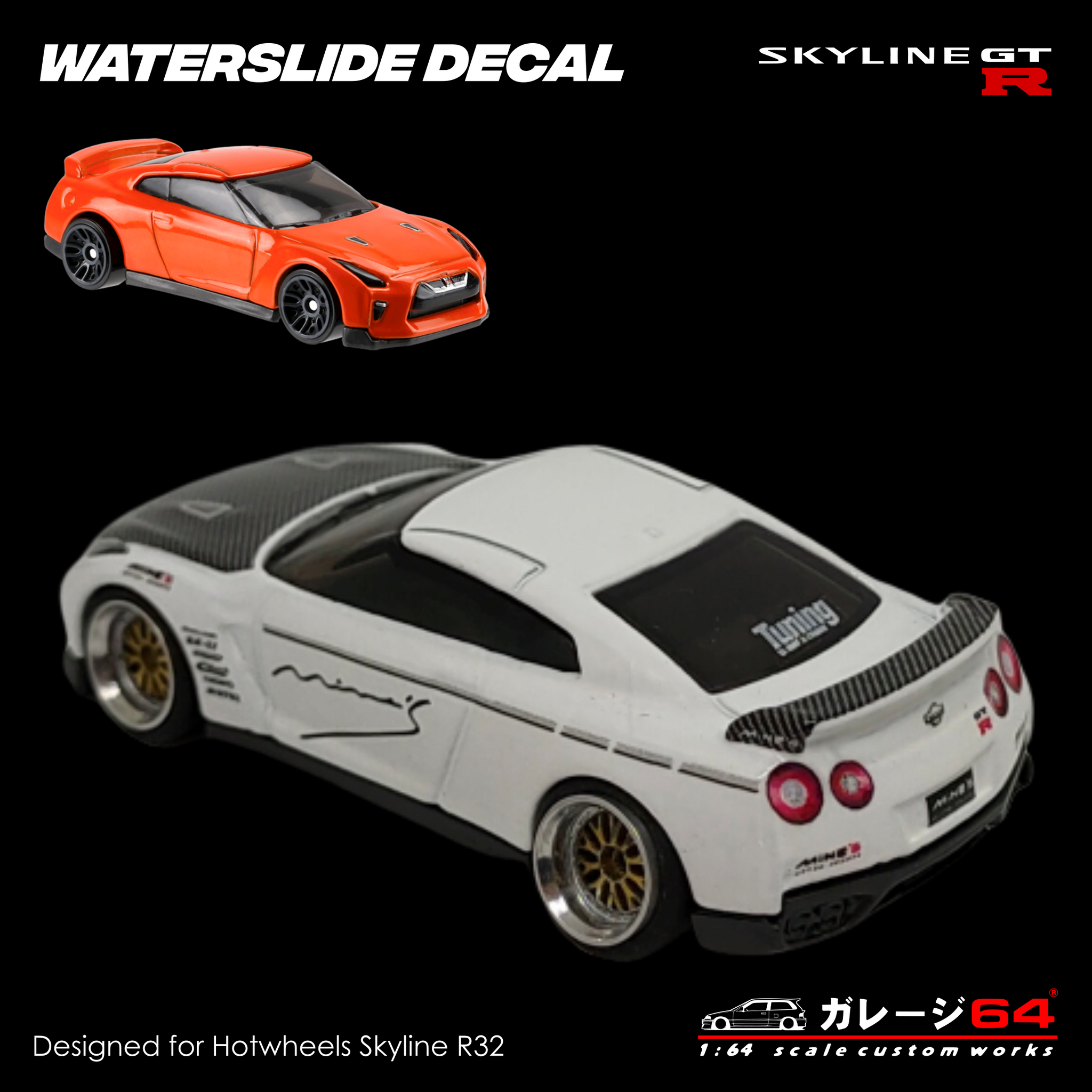 Decal Set Hot Wheels Skyline R35 Mines Motorsport Sakuramodel