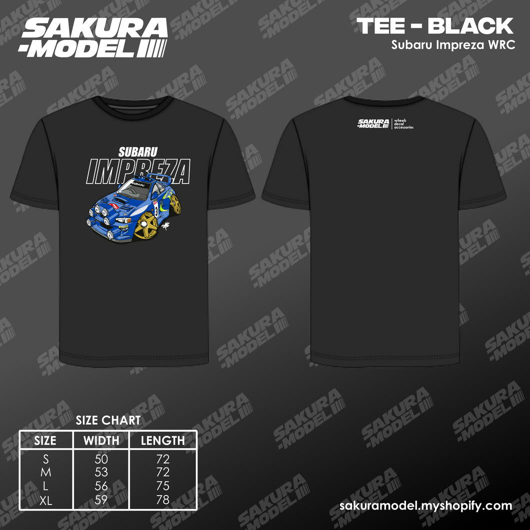 Tee Black - Subaru Impreza WRC