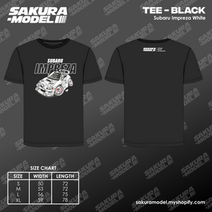 Tee Black - Subaru Impreza White