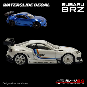 Decal set Hot Wheels Subaru BRZ Pandem - Greddy