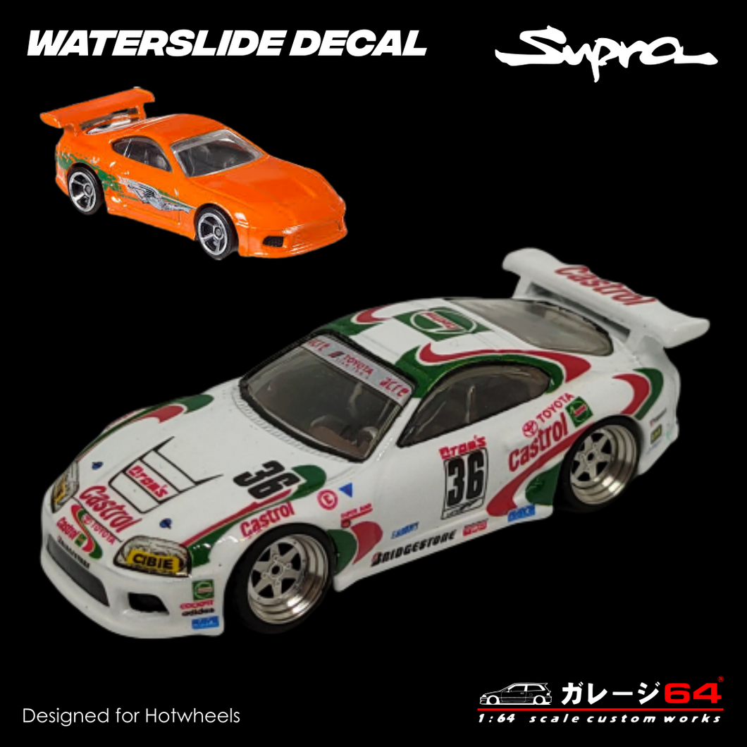 Decal Set Hot wheels Supra Castrol JGTC