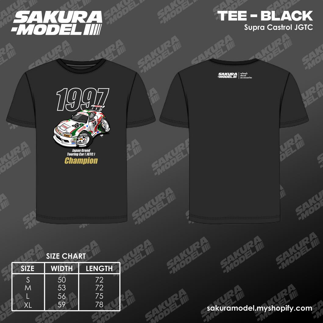 Tee Black - Supra Castrol JGTC