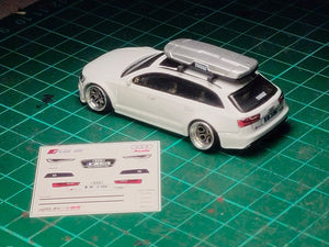 Decal set Hot Wheels Audi RS6 Transparant