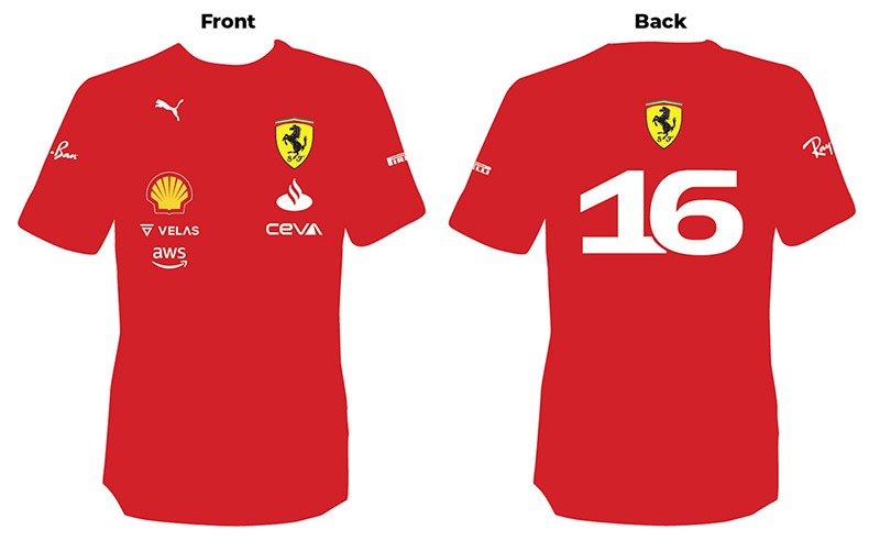 Replica Tshirt F1 Scuderia Ferrari 2022