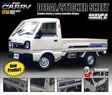 Load image into Gallery viewer, Decal / Stickers Sheet for WPL D12 Kei Truck
