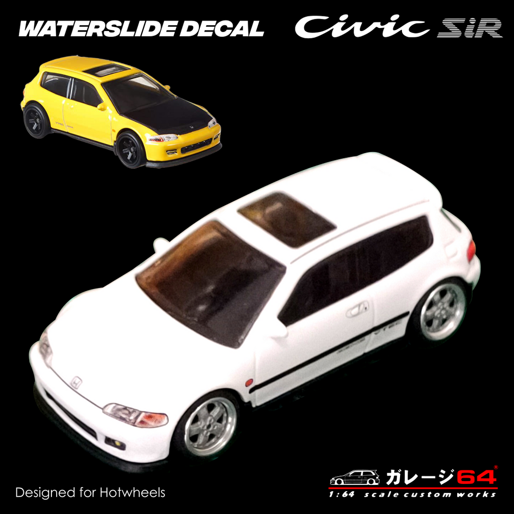 Decal Set Hot Wheels Civic EG6