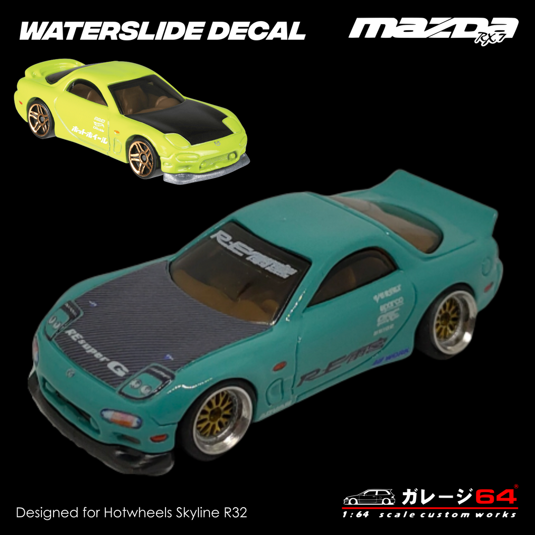 Decal Set Hot Wheels Mazda RX7